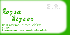 rozsa mizser business card